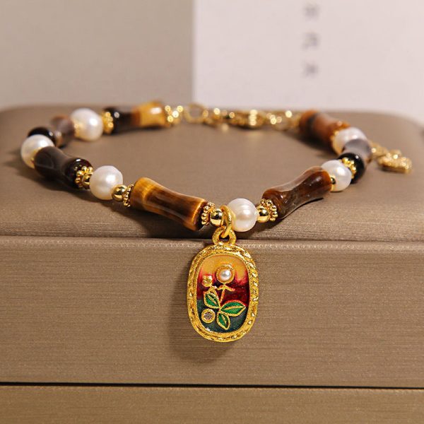 Chinese Style Stone Bamboo Women's Bracelet