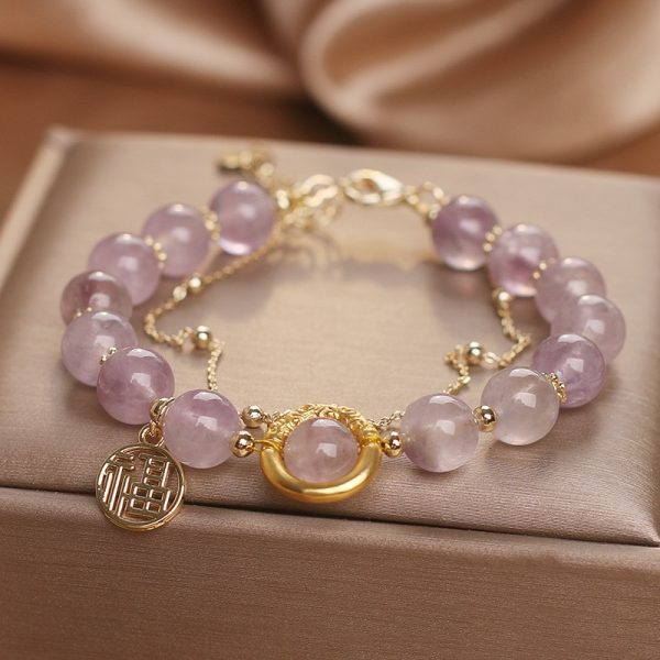 314c4216-c557-416b-9909-609446732ef2.jpg Natural Amethyst Bracelet Female Bracelet Chinese Fu Character