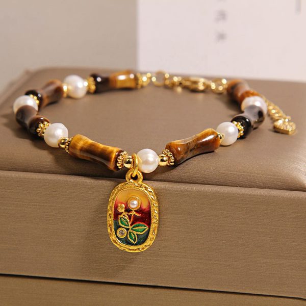 Chinese Style Stone Bamboo Women's Bracelet