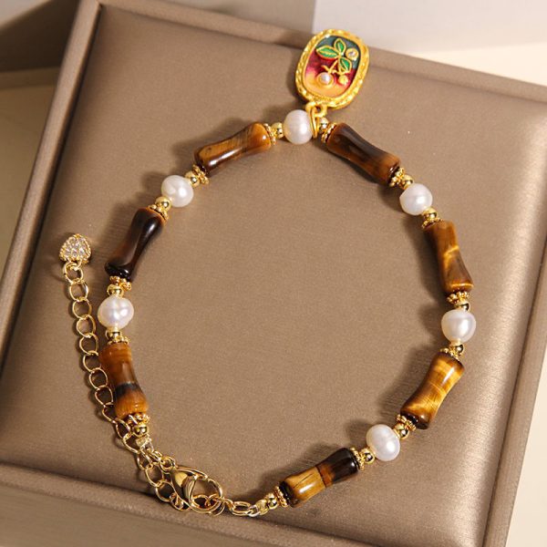 Chinese Style Stone Bamboo Women's Bracelet