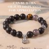 0528f468-b6b8-4052-bda7-40b3f2379215.jpg Black & Tiger Eye Meditation Bracelet - Silver Lotus Pendant, Handmade