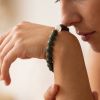 Green White Lucky Bracelet - Handcrafted Chinese Mala for Meditation