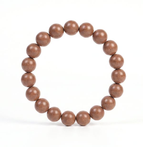 1612aee3-dc9b-42fc-b5fb-fc603d077d7d.jpg Walnut & Freckle Bead Bracelet - Handmade Mala, Paper Scroll Style