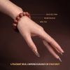 21a38243-f466-41d5-a3a2-8f682a14af67.jpg Handmade Tawny Mala - Red Brown Veined Rounds for Meditation