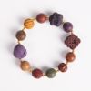 Chinese Carved Bead Bracelet - Handmade Lucky Charm with Lotus & Chinese Knot