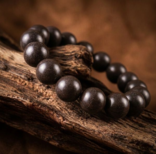 24d14200-3f32-45d0-a100-5cc6b047c7de.jpg Espresso & Speckle Bead Mala - Handmade Chinese Style Bracelet