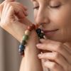 Multicolor Incense Bead Bracelet - Handmade Natural Botanical Mala for Meditation