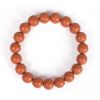 Terracotta Brown Bead Mala - Handmade Zen Bracelet, Unisex