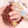 3ce196e8-ca90-4b9f-a8ba-6bea322a9c97.jpg Aquamarine & Red Beaded Bracelet - Handmade Chinese Lucky Charm Bracelet