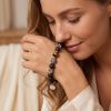 43f50183-6154-4c9f-a195-51fe9b605a49.jpg Black & Tiger Eye Meditation Bracelet - Silver Lotus Pendant, Handmade