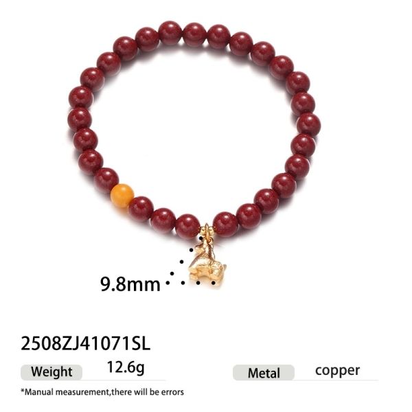 47a82dff-414d-46df-a71f-6a4ed60fee26-1.jpg Multi-Color Chinese Bracelet - Red, Amber & Blue Beads with Gold Zodiac Charm