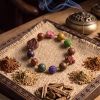 4d1a62e2-a59f-4ce4-a8be-9af0b4169c05.jpg Assorted Carved Bead Bracelet - Red Yellow Green Purple, Handmade Chinese Mala