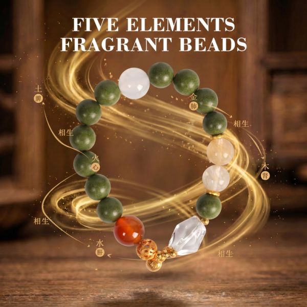 Handcrafted Multicolor Mala - Green White Red & Clear Beads, Romantic Gift