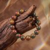 5fee4e07-ddbd-4159-bcc2-1c5757ceb741.jpg Brown Yellow Lucky Bracelet - Speckled Beads, Chinese Meditation Mala