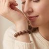 66f869f6-4f8d-41b0-a8cb-81f35cfca187.jpg Walnut & Freckle Bead Bracelet - Handmade Mala, Paper Scroll Style
