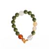 Handcrafted Multicolor Mala - Green White Red & Clear Beads, Romantic Gift