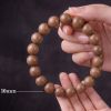 6fb36def-68ca-4edc-a0b7-97ef87c8bebb.jpg Walnut & Freckle Bead Bracelet - Handmade Mala, Paper Scroll Style