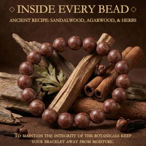 8684ada1-e87f-4c74-85ac-febd17e887aa.jpg rown Incense Bead Bracelet - Handmade Natural Mala for Meditation