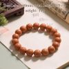Terracotta Brown Bead Mala - Handmade Zen Bracelet, Unisex
