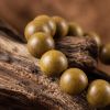 Dark Brown Incense Bead Bracelet - Gold Speckle Finish, Handmade