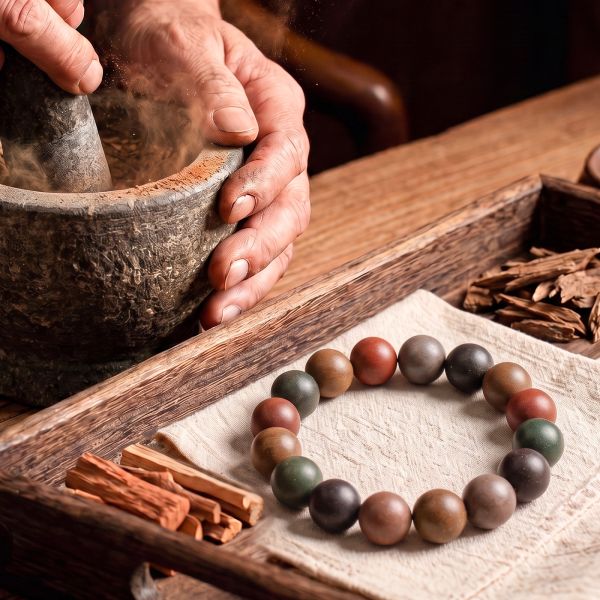 8f55eb2f-4ba6-4d04-be70-a51d75f8a4bf.jpg Rustic Incense Bead Mala - Matte Natural Tones, Handmade Meditation Bracelet