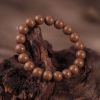 94b76754-6260-49f2-91e4-2ce02b02b6b0.jpg Smooth Dark Brown Bead Bracelet - Handmade Chinese Mala, Meditation Jewelry