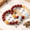 9cf3e9be-7b39-47d6-a9a7-0bf6cf657d07.jpg Aquamarine & Red Beaded Bracelet - Handmade Chinese Lucky Charm Bracelet