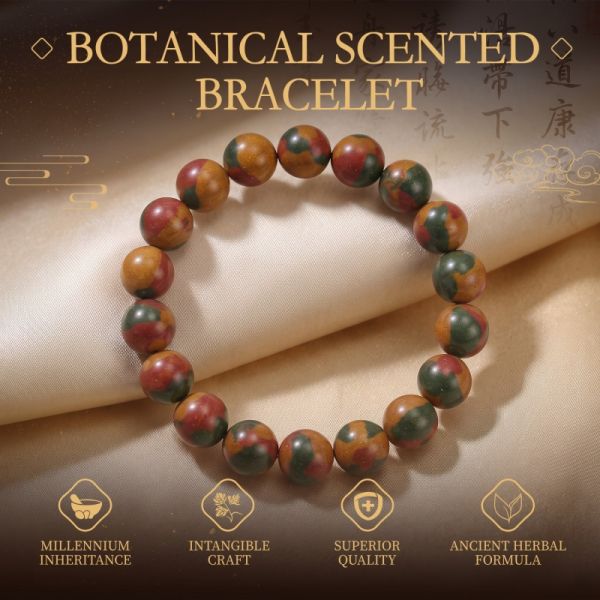 a37ed1c7-08bf-46e7-a5fc-46f705bdcd95.jpg Brown Yellow Lucky Bracelet - Speckled Beads, Chinese Meditation Mala
