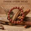 a8363951-1ed0-4807-9bea-a9e6c93a7163.jpg Brown Red Bead Bracelet - Handcrafted Gold Shimmer Mala for Meditation