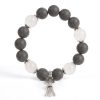 ae7c6e84-232c-46ae-8ebe-242005fe9a48.jpg Black & White Bead Bracelet - Crackle Accent, Handmade Mala with Tassel