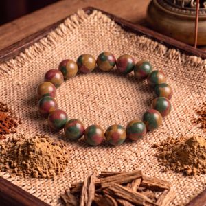 b8451ce1-ffac-420f-8dda-81797caeb75c.jpg Brown Yellow Lucky Bracelet - Speckled Beads, Chinese Meditation Mala