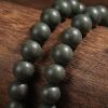 bf3d8a9f-28f5-4566-8629-b5c6b86950b5.jpg Forest Green Bead Bracelet - Handmade Mala with Gold-Speckled Rounds