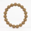 Dark Brown Incense Bead Bracelet - Gold Speckle Finish, Handmade