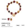 dff161e6-efc0-4c38-a4ea-658b25cac78c.jpg Multi-Color Chinese Bracelet - Red, Amber & Blue Beads with Gold Zodiac Charm