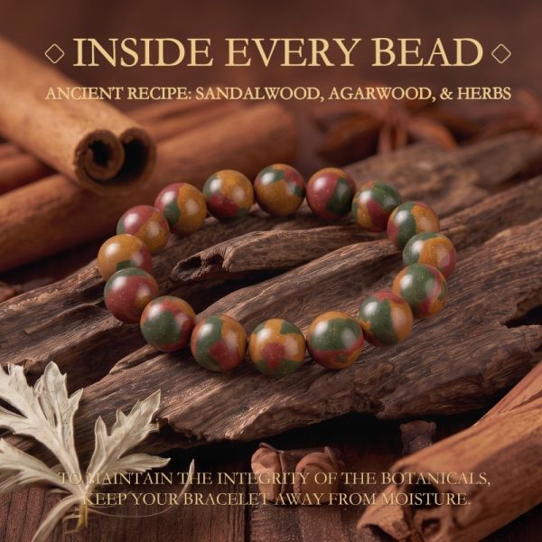 e1fabd07-9a73-403e-ad65-ca65fe5b473d.jpg Brown Yellow Lucky Bracelet - Speckled Beads, Chinese Meditation Mala