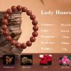 e7753592-4aac-47d0-9926-1475170b3dae.jpg Brown Red Bead Bracelet - Handcrafted Gold Shimmer Mala for Meditation