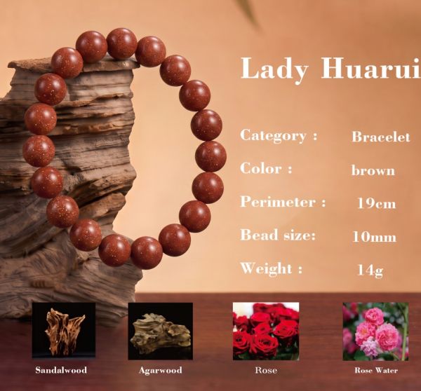 e7753592-4aac-47d0-9926-1475170b3dae.jpg Brown Red Bead Bracelet - Handcrafted Gold Shimmer Mala for Meditation