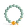 eaccad6a-4ebf-489e-8e46-fda9b712adb7.jpg Turquoise & Gold Bead Bracelet - Handmade Mala with Filigree Charm