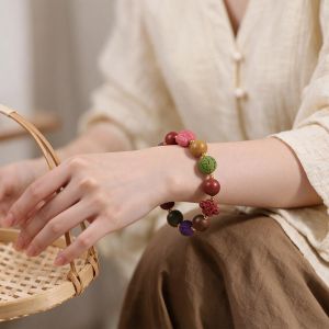 eed9203d-8750-4421-be79-f5b23cc6aa09.jpg Assorted Carved Bead Bracelet - Red Yellow Green Purple, Handmade Chinese Mala