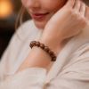 rown Incense Bead Bracelet - Handmade Natural Mala for Meditation