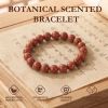 f7fee454-547a-4a4d-a200-ea0b050150d0.jpg Brown Red Bead Bracelet - Handcrafted Gold Shimmer Mala for Meditation