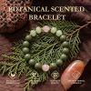 reen Bead Mala Bracelet - Handmade Purple Accent Beads, Mindfulness Jewelry